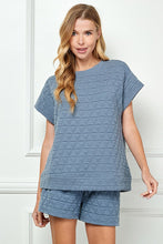 Load image into Gallery viewer, Fort Collins Blue Quilted Set