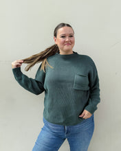 Load image into Gallery viewer, Conway Ribbed Sweater in Green