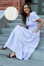 Load image into Gallery viewer, Regent Street Smocked Waist Tiered Dress in White
