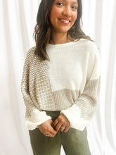 Load image into Gallery viewer, Warwick Neutral Color Block Sweater in Taupe
