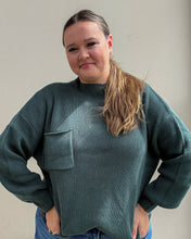 Load image into Gallery viewer, Conway Ribbed Sweater in Green