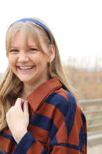 Load image into Gallery viewer, Brown Navy Oversized Top