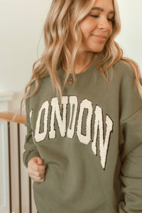 London Boucle Patch Sweatshirt