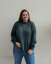 Load image into Gallery viewer, Conway Ribbed Sweater in Green