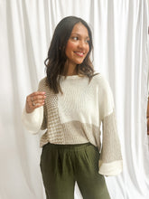 Load image into Gallery viewer, Warwick Neutral Color Block Sweater in Taupe