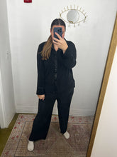 Load image into Gallery viewer, TVC Pleated Satin Set in Black