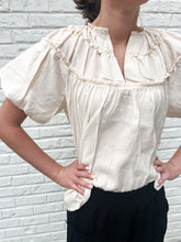 Load image into Gallery viewer, Old City Ruffled Cream Top