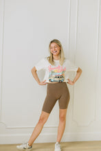 Load image into Gallery viewer, TVC Ribbed Biker Shorts in Black