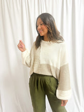 Load image into Gallery viewer, Warwick Neutral Color Block Sweater in Taupe