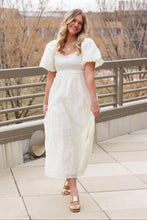 Load image into Gallery viewer, Foley Dress Cream Maxi Eyelet