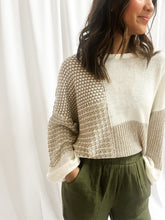 Load image into Gallery viewer, Warwick Neutral Color Block Sweater in Taupe