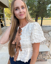 Load image into Gallery viewer, Greer Babydoll Top in Cream