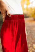 Load image into Gallery viewer, Kensington Red Velvet Wide Leg Pants