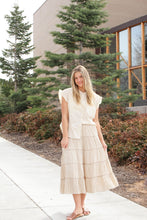 Load image into Gallery viewer, Idabel Ruffle Hem Cream Shorts