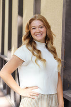 Load image into Gallery viewer, Foggy Bottom Short Sleeve Sweater in Ivory