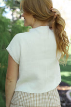 Load image into Gallery viewer, Foggy Bottom Short Sleeve Sweater in Ivory