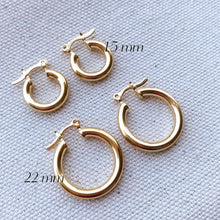 Load image into Gallery viewer, San Jose Hoops Collection: Thick Midi Hoops 22mm