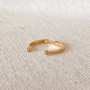 Paris Jewelry Collection: Micro Bezel Zirconia Open Ring