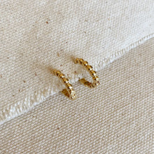 Load image into Gallery viewer, San Jose Hoops Collection: Mini Beaded Clicker Hoop