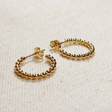 Load image into Gallery viewer, San Jose Hoops Collection: Beaded C Hoop