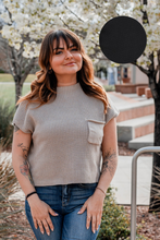 Load image into Gallery viewer, Foggy Bottom Short Sleeve Sweater in Black