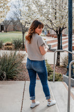 Load image into Gallery viewer, Foggy Bottom Short Sleeve Sweater in Deep Camel