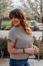 Load image into Gallery viewer, Foggy Bottom Short Sleeve Sweater in Black