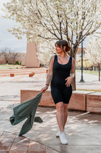 Load image into Gallery viewer, Malibu Romper in Ribbed Black