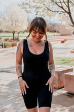 Load image into Gallery viewer, Malibu Romper in Ribbed Black