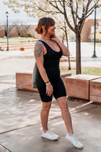 Load image into Gallery viewer, Malibu Romper in Ribbed Black