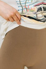 Load image into Gallery viewer, Pasadena Ribbed Biker Shorts in Mocha