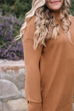 Load image into Gallery viewer, Lublin Waffle Thermal Top in Camel