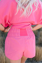 Load image into Gallery viewer, Latta Park Smocked Waistband Running Shorts in Pink