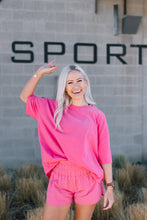 Load image into Gallery viewer, Latta Park Smocked Waistband Running Shorts in Pink