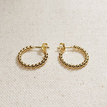 Load image into Gallery viewer, San Jose Hoops Collection: Beaded C Hoop