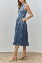 Load image into Gallery viewer, Houston Denim Side Bustle Dress