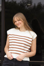 Load image into Gallery viewer, Calera Striped Mocha Oversized Vest