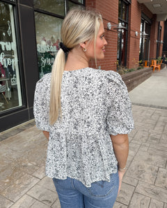 Aiken Floral Bow Detail Top