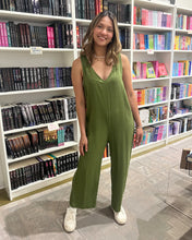 Load image into Gallery viewer, Taos Sleeveless Moss Jumpsuit