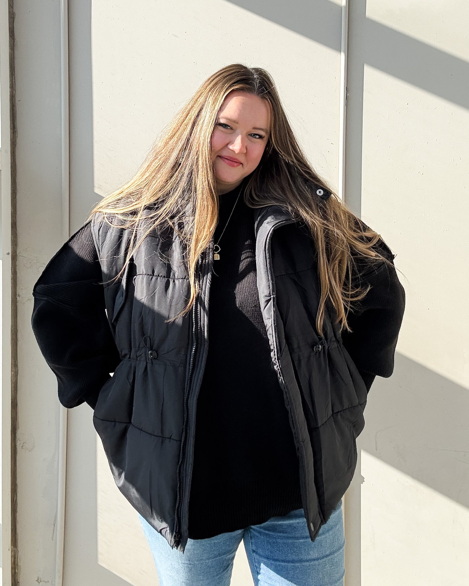 Lynnwood Oversized Puffer Vest in Black – The Village Collective