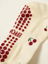 Load image into Gallery viewer, Ruffle Grip Pilates Sock in Cherry