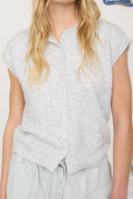 Load image into Gallery viewer, Chapel Hill Rolled Collar Top in Light Grey