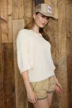 Load image into Gallery viewer, Montibello Drop Shoulder Sweater in Ivory