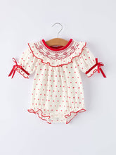 Load image into Gallery viewer, Ruffled Polka Dot Romper