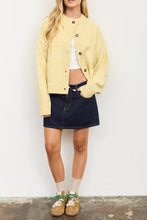 Load image into Gallery viewer, Charlottetown Marled Button Down Cardigan in Yellow
