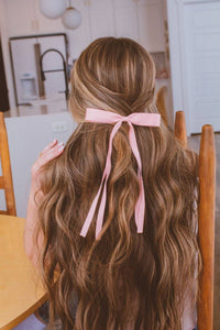 The Bow Collection: Satin Long Ribbon Bow Clip in Three Colors