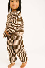 Load image into Gallery viewer, Kids Espresso Stripe Sweatsuit