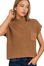 Load image into Gallery viewer, Foggy Bottom Short Sleeve Sweater in Deep Camel