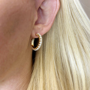 Paris Jewelry Collection: Pearl Gold Hoops