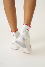 Load image into Gallery viewer, Ruffle Grip Pilates Sock in Heart Duo